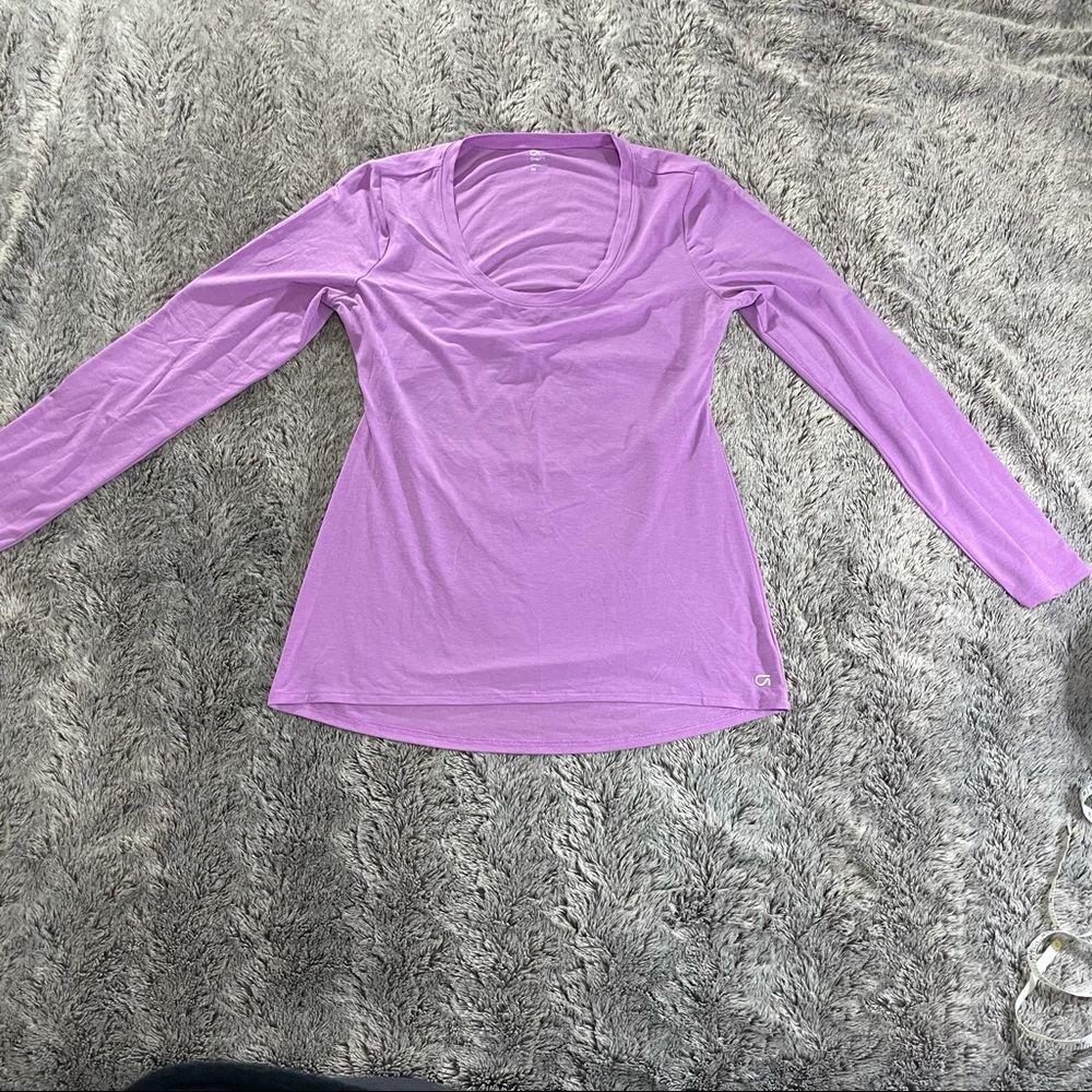GapFit Breathe Drape Back Tee in Orchid